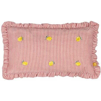 furn. Ugn Les Fruites broderad volang polyesterfylld kudde – citroner – 30 x 50 cm furn. Ugn Les Fruites broderad volang polyesterfylld kudde – citroner – 30 x 50 cm
