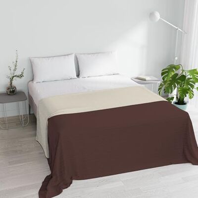 Italian Bed Linen SUMMER sommartäcke av mikrofiber, brun/grädde, dubbel 250 x 250 cm Italian Bed Linen SUMMER sommartäcke av mikrofiber, brun/grädde, dubbel 250 x 250 cm