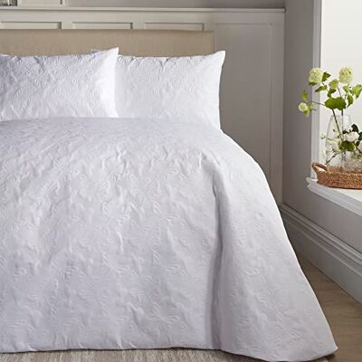Serene Lugn fjäril broderi påslakan kung (230 x 220 cm) – vitt präglat bäddset – lyxig traditionell fjärilsdesign – inkluderar 2 örngott – elegant trädgårdsinspirerade sängkläder Serene Lugn fjäril broderi påslakan kung (230 x 220 cm) – vitt präglat bäddset – lyxig traditionell fjärilsdesign – inkluderar 2 örngott – elegant trädgårdsinspirerade sängkläder