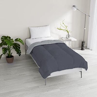 Italian Bed Linen Vinterdunjacka Tvåfärgad drömmar och nycker, Ljusgrå/Mörkgrå, Single 150x200cm Italian Bed Linen Vinterdunjacka Tvåfärgad drömmar och nycker, Ljusgrå/Mörkgrå, Single 150x200cm