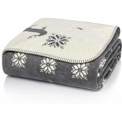 Glart gosig filt ren grå-beige XL 150 x 200 cm, mjuk och varm ullfilt som sofffilt, soffa och överkast, plyschöverkast – utan ärmar. Perfekt för soffa och barnrum Glart gosig filt ren grå-beige XL 150 x 200 cm, mjuk och varm ullfilt som sofffilt, soffa och överkast, plyschöverkast – utan ärmar. Perfekt för soffa och barnrum