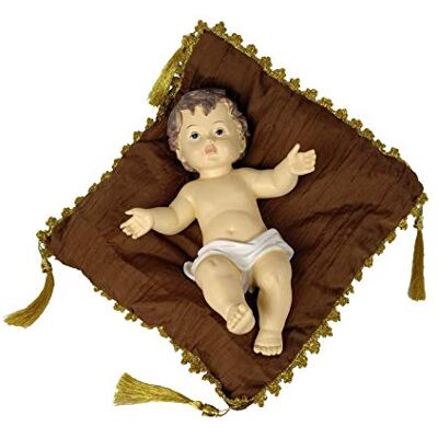 DRW Barn Jesus med kudde brun och guld 28 cm (utan klänning) DRW Barn Jesus med kudde brun och guld 28 cm (utan klänning)
