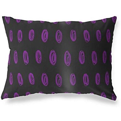 Bonamaison dekorativt kuddöverdrag, lila svart prydnadskuddöverdrag, heminredning örngott för vardagsrum, soffa, sovrum, storlek: 45 x 60 cm Designad och tillverkad i Turkiet Bonamaison dekorativt kuddöverdrag, lila svart prydnadskuddöverdrag, heminredning örngott för vardagsrum, soffa, sovrum, storlek: 45 x 60 cm Designad och tillverkad i Turkiet