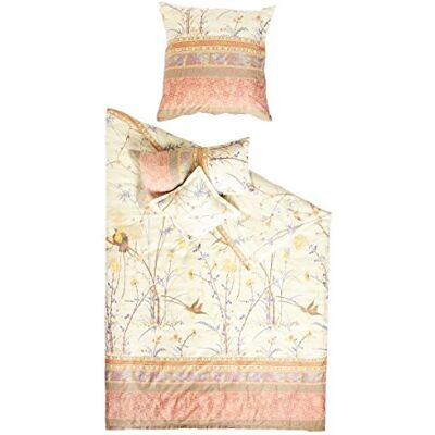 Bassetti Fong Sängkläder + 1 örngott av 100% bomullssatin i färgen beige v.2, mått: 155 x 220 1 K 80 x 80 cm – 9221256 Bassetti Fong Sängkläder + 1 örngott av 100% bomullssatin i färgen beige v.2, mått: 155 x 220 1 K 80 x 80 cm – 9221256