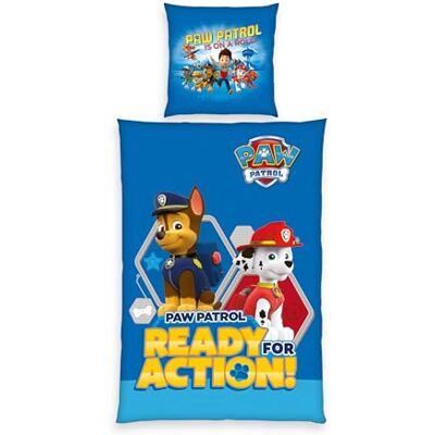 Herding Paw Patrol sängkläder, örngott ca 80 x 80 cm, påslakan ca. 135 x 200 cm, med praktisk knapprad, 100% bomull Herding Paw Patrol sängkläder, örngott ca 80 x 80 cm, påslakan ca. 135 x 200 cm, med praktisk knapprad, 100% bomull