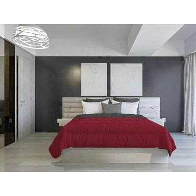 Italian Bed Linen BICOLOR SAIA, Bordeaux/mörkgrå 250 x 200 cm Italian Bed Linen BICOLOR SAIA, Bordeaux/mörkgrå 250 x 200 cm