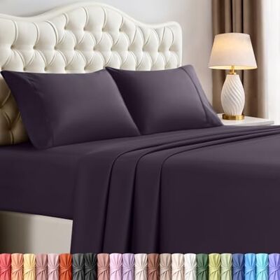 Utopia Bedding Queen sängkläder set – 4 delar sängkläder – borstad mikrofiber – krympnings- och blekningsbeständig – enkel skötsel (drottning, lila) Utopia Bedding Queen sängkläder set – 4 delar sängkläder – borstad mikrofiber – krympnings- och blekningsbeständig – enkel skötsel (drottning, lila)