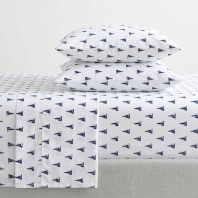 Nautica – lakan, bomull percale bäddset med matchande örngott, skarp och cool, djup ficka (Windtale Boat Navy, Full) Nautica – lakan, bomull percale bäddset med matchande örngott, skarp och cool, djup ficka (Windtale Boat Navy, Full)