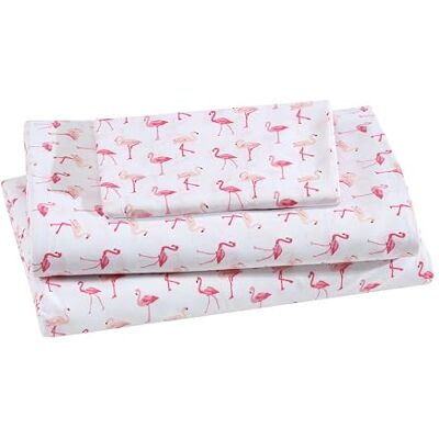 Beatrice Home Fashions Elite Home Produkter mikrofiber 90 GSM nyckfullt tryckt djupa fickor lakanset, tvilling, rosa Beatrice Home Fashions Elite Home Produkter mikrofiber 90 GSM nyckfullt tryckt djupa fickor lakanset, tvilling, rosa