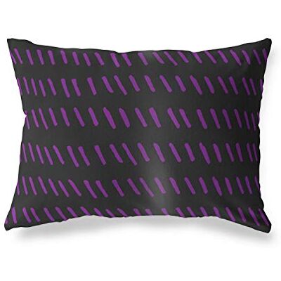 Bonamaison dekorativt kuddöverdrag, lila svart prydnadskuddöverdrag, heminredning örngott för vardagsrum, soffa, sovrum, storlek: 45 x 60 cm Designad och tillverkad i Turkiet Bonamaison dekorativt kuddöverdrag, lila svart prydnadskuddöverdrag, heminredning örngott för vardagsrum, soffa, sovrum, storlek: 45 x 60 cm Designad och tillverkad i Turkiet