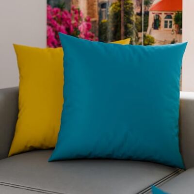 PETTI Artigiani Italiani Ett par örngott 70 x 50 cm i mikrofiber, kuddar för sovrum, soffa, set med 2 örngott, örngott i blått blått dubbelt ansikte PETTI Artigiani Italiani Ett par örngott 70 x 50 cm i mikrofiber, kuddar för sovrum, soffa, set med 2 örngott, örngott i blått blått dubbelt ansikte