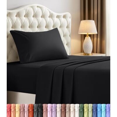 Utopia Bedding Utopia sängkläder set med sängkläder – 4 delar sängkläder – borstad mikrofiber – krympnings- och blekningsbeständig – enkel skötsel (tvilling, svart) Utopia Bedding Utopia sängkläder set med sängkläder – 4 delar sängkläder – borstad mikrofiber – krympnings- och blekningsbeständig – enkel skötsel (tvilling, svart)