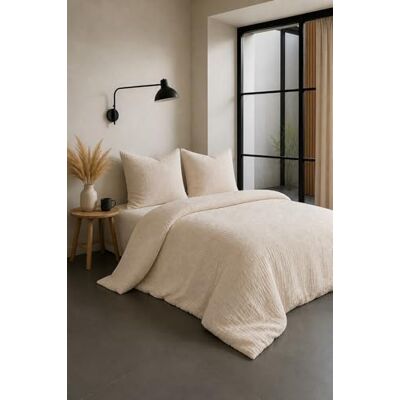 HOME LINGE PASSION Påslakanset i 2 delar i 100% bomullsgasväv 140 x 200 cm beige naken HOME LINGE PASSION Påslakanset i 2 delar i 100% bomullsgasväv 140 x 200 cm beige naken