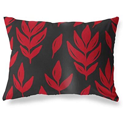 Bonamaison dekorativt kuddöverdrag röd & svart, prydnadskuddöverdrag, heminredning örngott för vardagsrum, soffa, sovrum, storlek: 35 x 50 cm – designad och tillverkad i Turkiet Bonamaison dekorativt kuddöverdrag röd & svart, prydnadskuddöverdrag, heminredning örngott för vardagsrum, soffa, sovrum, storlek: 35 x 50 cm – designad och tillverkad i Turkiet