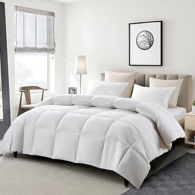 Serta 233 trådantal vit fjäder gåsdun fiber säsonger värme täcke, kung Serta 233 trådantal vit fjäder gåsdun fiber säsonger värme täcke, kung