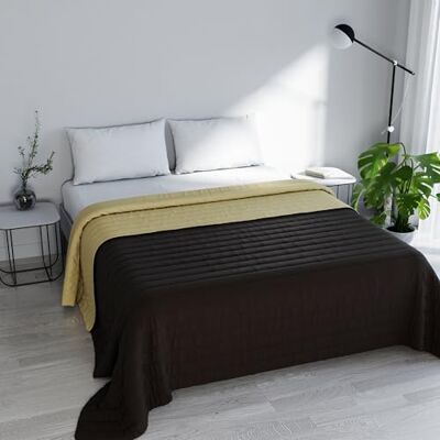 Italian Bed Linen Italienska sängkläder dubbelsäng mikrofiber, kastanj/panna, 240_x_260_cm Italian Bed Linen Italienska sängkläder dubbelsäng mikrofiber, kastanj/panna, 240_x_260_cm