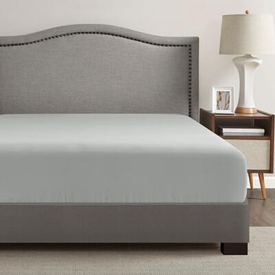 Comfort Spaces Coolmax Moisture Wicking Fitted Sheet ONLY Super Soft, Fade Resistant, All Elastic Deep Pocket Fits Up to 16" Mattress Warm Weather Cooling Sheets for Night Sweats, Twin, Grey Comfort Spaces Coolmax Moisture Wicking Fitted Sheet ONLY Super Soft, Fade Resistant, All Elastic Deep Pocket Fits Up to 16" Mattress Warm Weather Cooling Sheets for Night Sweats, Twin, Grey