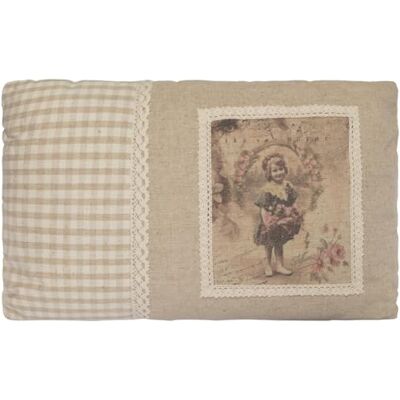 My Flair 24.26RA romantisk kudde, 30 x 45 x 14 cm med fyllning, 50% bomull 50% polyester, handtvätt, beige med svart/grått motiv My Flair 24.26RA romantisk kudde, 30 x 45 x 14 cm med fyllning, 50% bomull 50% polyester, handtvätt, beige med svart/grått motiv