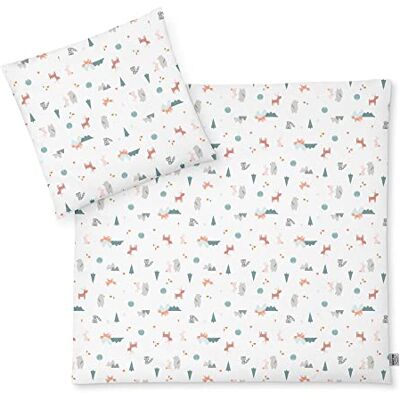Julius Zöllner Jersey – barnsängkläder 80 x 80 + 35 x 40 cm, 2-delat set av påslakan och örngott, 100 procent jerseybomull med dragkedja, standard 100 av OEKO-TEX, Little Fox Julius Zöllner Jersey – barnsängkläder 80 x 80 + 35 x 40 cm, 2-delat set av påslakan och örngott, 100 procent jerseybomull med dragkedja, standard 100 av OEKO-TEX, Little Fox