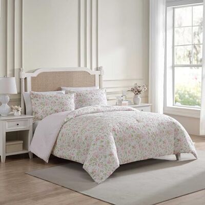 Laura Ashley – påslakanset, lyxigt mjuka sängkläder med matchande fuskkläder och bonusväska, avslappnad heminredning (Morning Gloria rosa, drottning) Laura Ashley – påslakanset, lyxigt mjuka sängkläder med matchande fuskkläder och bonusväska, avslappnad heminredning (Morning Gloria rosa, drottning)