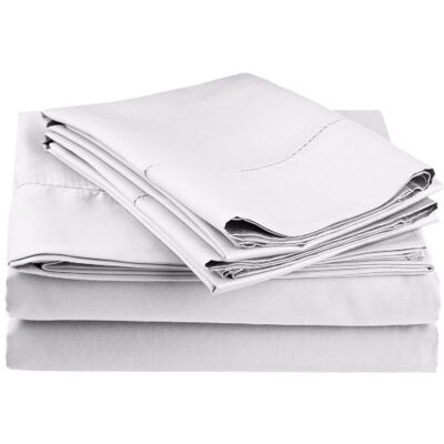 Superior Hemstitch bomull rik 600 trådantal king lakanset, vit Superior Hemstitch bomull rik 600 trådantal king lakanset, vit