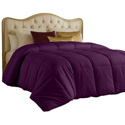 Utopia Bedding All Season 250 GSM täcke – plysch silikon fiberfyllning täcke dubbel – låda sydd (tvilling/dubbel XL, plommon) Utopia Bedding All Season 250 GSM täcke – plysch silikon fiberfyllning täcke dubbel – låda sydd (tvilling/dubbel XL, plommon)