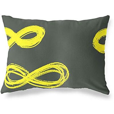 Bonamaison dekorativt kuddöverdrag neon gul & rök, prydnadskuddöverdrag, heminredning örngott för vardagsrum, soffa, sovrum, storlek: 35 x 50 cm designad och tillverkad i Turkiet Bonamaison dekorativt kuddöverdrag neon gul & rök, prydnadskuddöverdrag, heminredning örngott för vardagsrum, soffa, sovrum, storlek: 35 x 50 cm designad och tillverkad i Turkiet