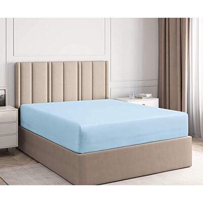 Family Bedding Familj sängkläder premiumkvalitet 100% bomull Jersey spännlakan spännbädd, King säng, blå Family Bedding Familj sängkläder premiumkvalitet 100% bomull Jersey spännlakan spännbädd, King säng, blå