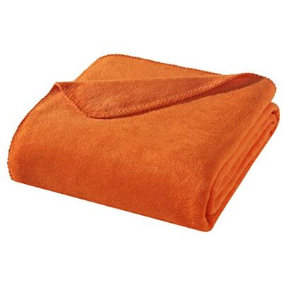 WOHNWOHL WODE001.3 Gosig filt, bomullsblandning, orange, 200 x 150 cm WOHNWOHL WODE001.3 Gosig filt, bomullsblandning, orange, 200 x 150 cm