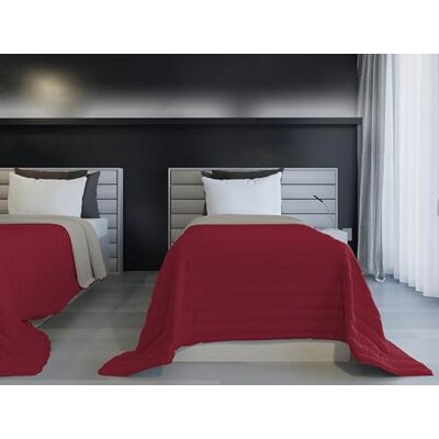 Italian Bed Linen BICOLOR SAIA, Bordeaux/ljusgrå 170 x 270 cm Italian Bed Linen BICOLOR SAIA, Bordeaux/ljusgrå 170 x 270 cm