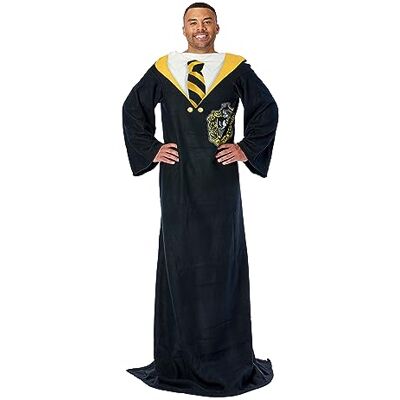 Northwest Hufflepuff Hogwarts Uniform Pläd Filt med ärmar, 122 x 180 cm, Harry Potter Northwest Hufflepuff Hogwarts Uniform Pläd Filt med ärmar, 122 x 180 cm, Harry Potter