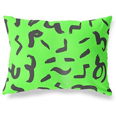 Bonamaison dekorativt kuddöverdrag, neongrön rök prydnadskuddöverdrag, hem dekorativa örngott för vardagsrum, soffa, sovrum, storlek: 45 x 60 cm Designad och tillverkad i Turkiet Bonamaison dekorativt kuddöverdrag, neongrön rök prydnadskuddöverdrag, hem dekorativa örngott för vardagsrum, soffa, sovrum, storlek: 45 x 60 cm Designad och tillverkad i Turkiet