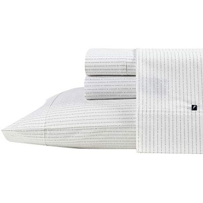 Nautica King Lakan, Bomull Percale Sängkläder, Casual Heminredning (Boj Line Grå, King) Nautica King Lakan, Bomull Percale Sängkläder, Casual Heminredning (Boj Line Grå, King)