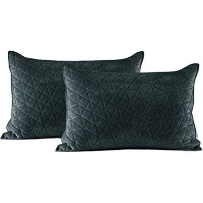 AmeliaHome Velvet, polyester, Laila antracit silver, 2 örngott 50 x 70 cm AmeliaHome Velvet, polyester, Laila antracit silver, 2 örngott 50 x 70 cm