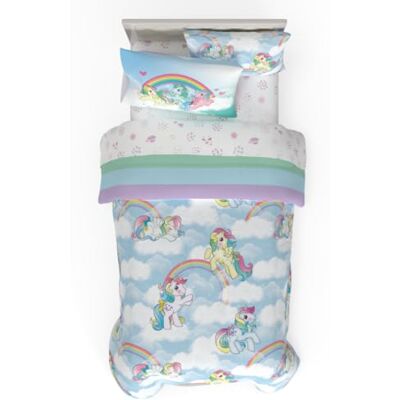 Franco Collectibles My Little Pony Classic Retro Rainbow Bedding 5 Piece Super Soft Comforter and Sheet Set with Sham, Twin, (100% Official Licensed Product) Franco Collectibles My Little Pony Classic Retro Rainbow Bedding 5 Piece Super Soft Comforter and Sheet Set with Sham, Twin, (100% Official Licensed Product)