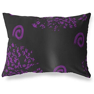 Bonamaison dekorativt kuddöverdrag, lila svart prydnadskuddöverdrag, heminredning örngott för vardagsrum, soffa, sovrum, storlek: 45 x 60 cm Designad och tillverkad i Turkiet Bonamaison dekorativt kuddöverdrag, lila svart prydnadskuddöverdrag, heminredning örngott för vardagsrum, soffa, sovrum, storlek: 45 x 60 cm Designad och tillverkad i Turkiet