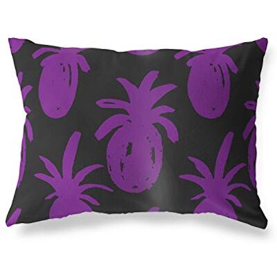 Bonamaison dekorativt kuddöverdrag, lila svart prydnadskuddöverdrag, heminredning örngott för vardagsrum, soffa, sovrum, storlek: 45 x 60 cm Designad och tillverkad i Turkiet Bonamaison dekorativt kuddöverdrag, lila svart prydnadskuddöverdrag, heminredning örngott för vardagsrum, soffa, sovrum, storlek: 45 x 60 cm Designad och tillverkad i Turkiet