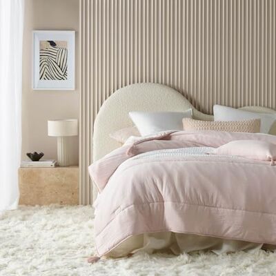 room99 Noemi elegant överkast i puderrosa, 200 x 220 cm, mångsidig, filt som sängöverkast eller sofföverkast, överkast för säng och soffa, täcke, stil, perfekt som sängspread room99 Noemi elegant överkast i puderrosa, 200 x 220 cm, mångsidig, filt som sängöverkast eller sofföverkast, överkast för säng och soffa, täcke, stil, perfekt som sängspread