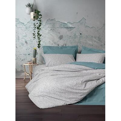 Nuit Des Rêves Ranforce Single XXL täcke täckset, mint, 155 x 220 cm 100% bomull, pigment tryckt, maskintvättbar och knappstängning mjuk och snygg klädsel Nuit Des Rêves Ranforce Single XXL täcke täckset, mint, 155 x 220 cm 100% bomull, pigment tryckt, maskintvättbar och knappstängning mjuk och snygg klädsel
