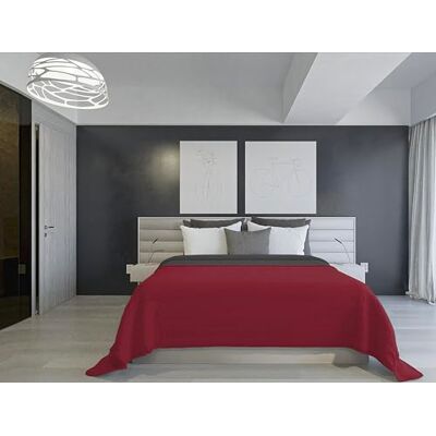 Italian Bed Linen BICOLOR SAIA, Bordeaux/mörkgrå 260 x 270 cm Italian Bed Linen BICOLOR SAIA, Bordeaux/mörkgrå 260 x 270 cm