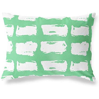 Bonamaison dekorativt kuddöverdrag, bensin grön-vit prydnadskuddöverdrag, heminredning örngott för vardagsrum, soffa, sovrum, storlek: 45 x 60 cm designad och tillverkad i Turkiet Bonamaison dekorativt kuddöverdrag, bensin grön-vit prydnadskuddöverdrag, heminredning örngott för vardagsrum, soffa, sovrum, storlek: 45 x 60 cm designad och tillverkad i Turkiet