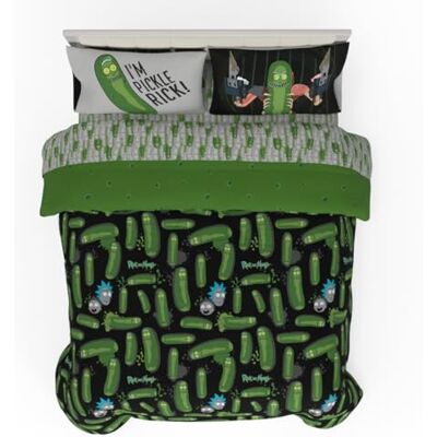 Franco , Rick & Morty vändbart påslakanset och lakan i 7 delar, supermjukt mysigt, örngott för dubbelsäng, officiellt licensierad produkt Franco , Rick & Morty vändbart påslakanset och lakan i 7 delar, supermjukt mysigt, örngott för dubbelsäng, officiellt licensierad produkt