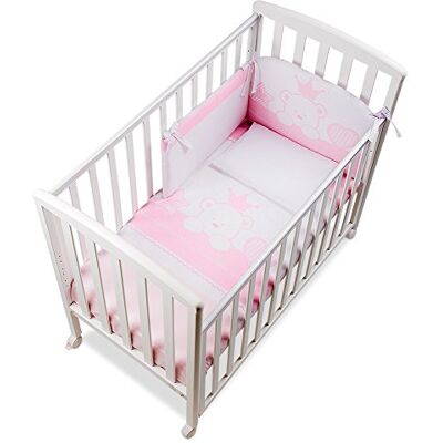 Italbaby 4-delad ponny baby bäddset, rosa/vit, flerfärgad, en storlek Italbaby 4-delad ponny baby bäddset, rosa/vit, flerfärgad, en storlek