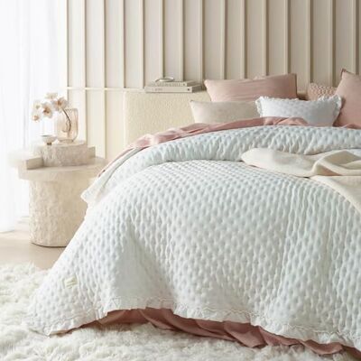 room99 Molly elegant överkast i ecru, 220 x 240 cm, mångsidig filt som sängöverkast eller sofföverkast, överkast för säng och soffa, täcke, stil, perfekt som sängspread room99 Molly elegant överkast i ecru, 220 x 240 cm, mångsidig filt som sängöverkast eller sofföverkast, överkast för säng och soffa, täcke, stil, perfekt som sängspread