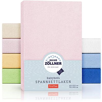 Julius Zöllner Frottélakan för baby- och barnsäng, 60 x 120 cm till 70 x 140 cm, Standard 100 av OEKO-TEX, rosa 1 styck (1-pack) Julius Zöllner Frottélakan för baby- och barnsäng, 60 x 120 cm till 70 x 140 cm, Standard 100 av OEKO-TEX, rosa 1 styck (1-pack)