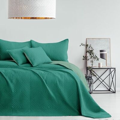RESTILO AmeliaHome-överkast ljusgrönt mörkgrönt 220 x 240 sängöverkast dubbelsidig Ultrasonic-quiltning polyester Softa RESTILO AmeliaHome-överkast ljusgrönt mörkgrönt 220 x 240 sängöverkast dubbelsidig Ultrasonic-quiltning polyester Softa