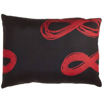 Bonamaison dekorativt kuddöverdrag, röd svart prydnadskuddöverdrag, heminredning örngott för vardagsrum, soffa, sovrum, storlek: 45 x 60 cm – designad och tillverkad i Turkiet Bonamaison dekorativt kuddöverdrag, röd svart prydnadskuddöverdrag, heminredning örngott för vardagsrum, soffa, sovrum, storlek: 45 x 60 cm – designad och tillverkad i Turkiet