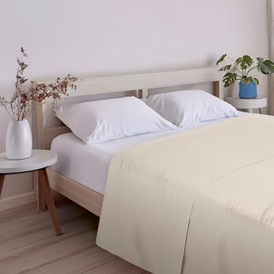 ECOMMERC3 Extra mjukt och bekvämt lakan 120-säng beige lakan tillverkat i Spanien, andas, lättskött ECOMMERC3 Extra mjukt och bekvämt lakan 120-säng beige lakan tillverkat i Spanien, andas, lättskött