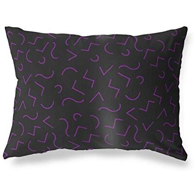 Bonamaison dekorativt kuddöverdrag, lila svart prydnadskuddöverdrag, heminredning örngott för vardagsrum, soffa, sovrum, storlek: 45 x 60 cm Designad och tillverkad i Turkiet Bonamaison dekorativt kuddöverdrag, lila svart prydnadskuddöverdrag, heminredning örngott för vardagsrum, soffa, sovrum, storlek: 45 x 60 cm Designad och tillverkad i Turkiet