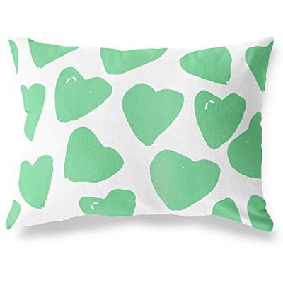 Bonamaison dekorativt kuddöverdrag, bensin grön-vit prydnadskuddöverdrag, heminredning örngott för vardagsrum, soffa, sovrum, storlek: 45 x 60 cm designad och tillverkad i Turkiet Bonamaison dekorativt kuddöverdrag, bensin grön-vit prydnadskuddöverdrag, heminredning örngott för vardagsrum, soffa, sovrum, storlek: 45 x 60 cm designad och tillverkad i Turkiet